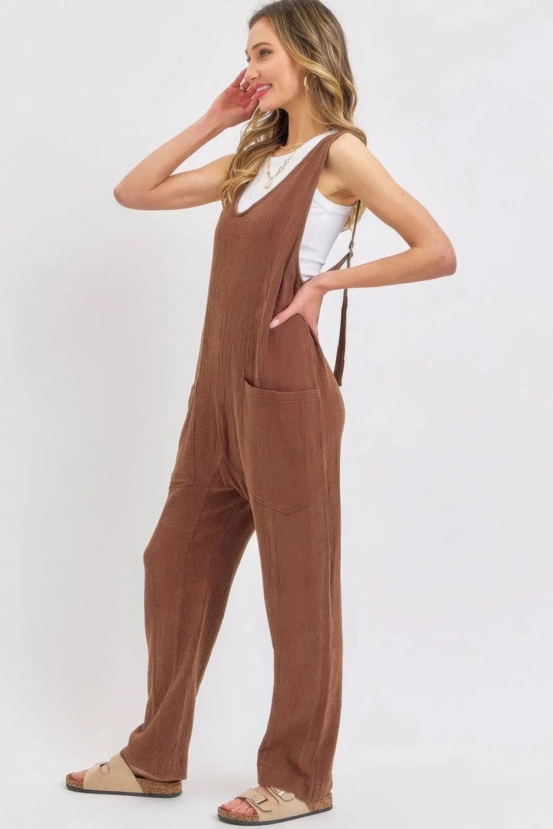 Mineral Washed Summer Jumpsuit - Lustreve