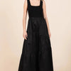 Mittoshop No Questions Asked Tiered Maxi Dress – Black - Lustreve