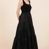 Mittoshop No Questions Asked Tiered Maxi Dress – Black - Lustreve