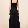 Mittoshop No Questions Asked Tiered Maxi Dress – Black - Lustreve