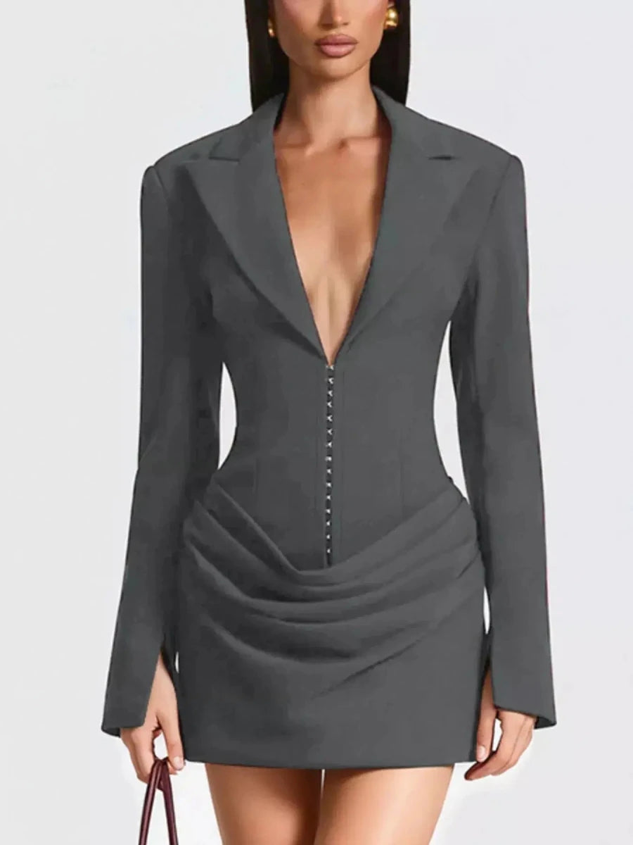 No Apologies Allowed Blazer Mini Dress - Lustreve