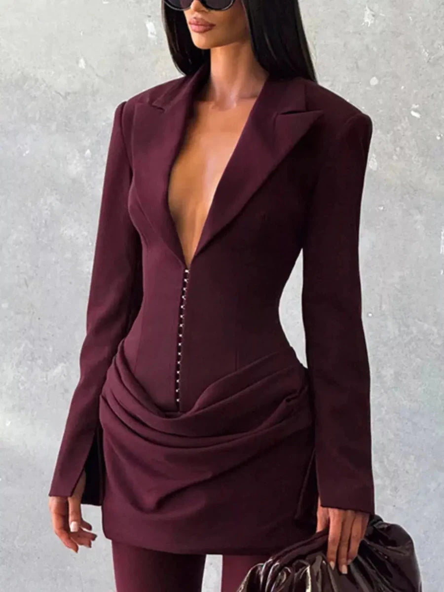 No Apologies Allowed Blazer Mini Dress - Lustreve