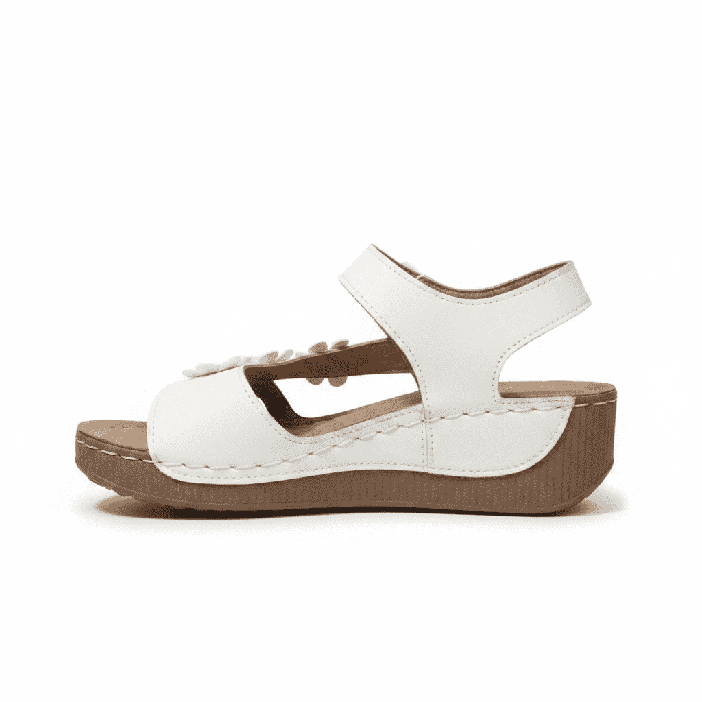 Coastal Bloom floral Embellished Wedge Sandals