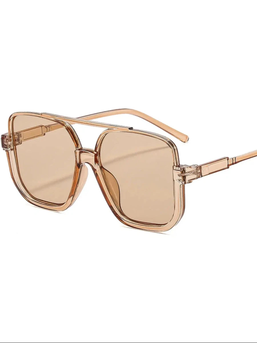 Oversized Square Frame Fashion Sunglasses - Lustreve