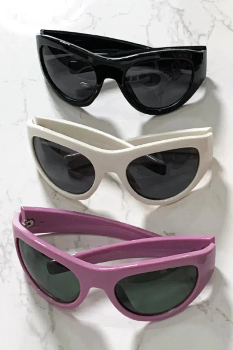 Polycarbonate Frame Cat - Eye Sunglasses - Lustreve
