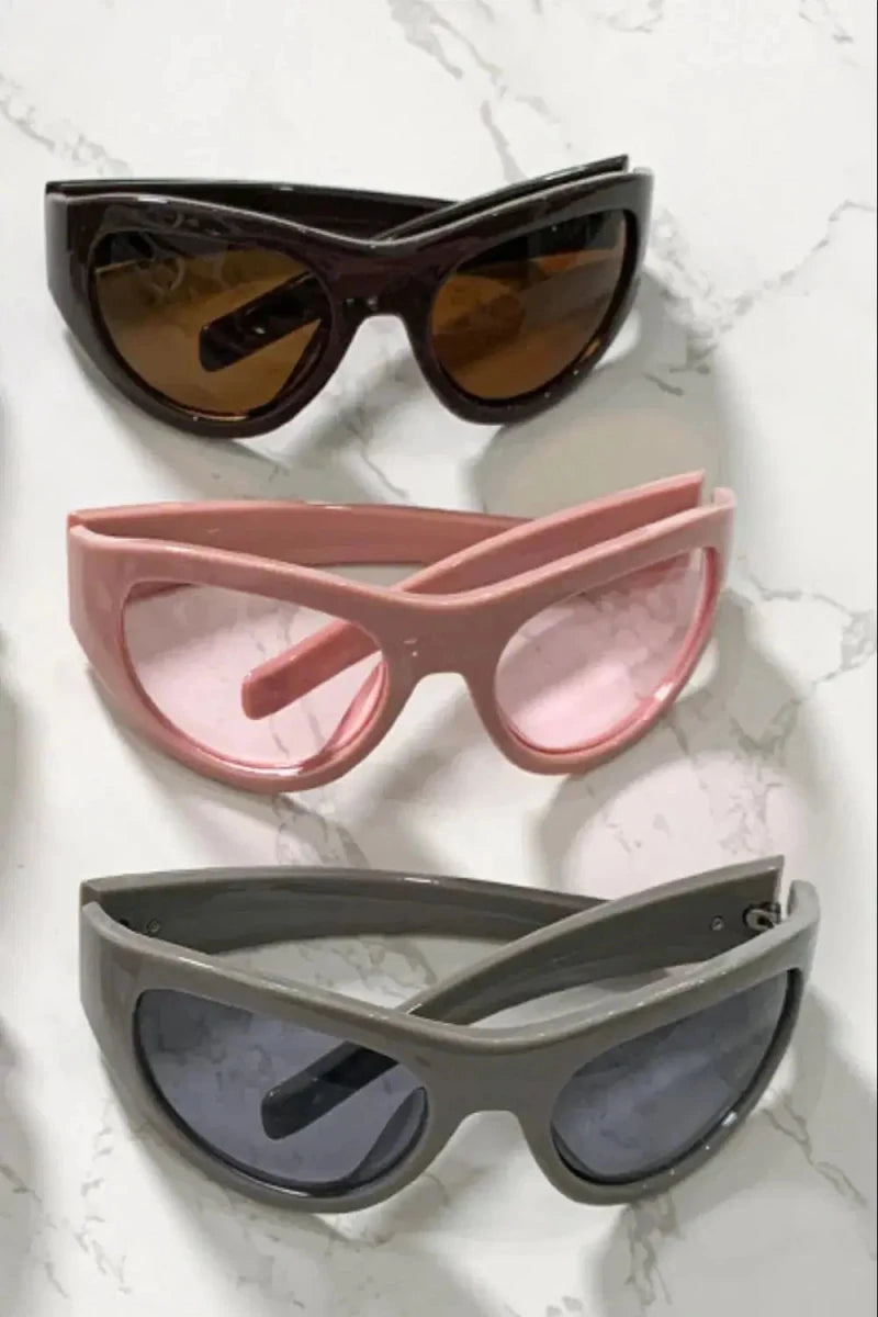 Polycarbonate Frame Cat - Eye Sunglasses - Lustreve