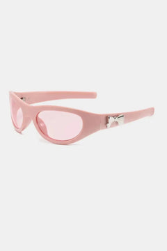 Sonnenbrille mit Polycarbonat-Rahmen im Cat-Eye-Stil