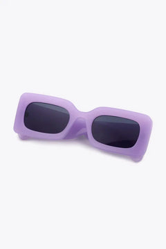 Rechteckige Sonnenbrille mit Polycarbonat-Rahmen