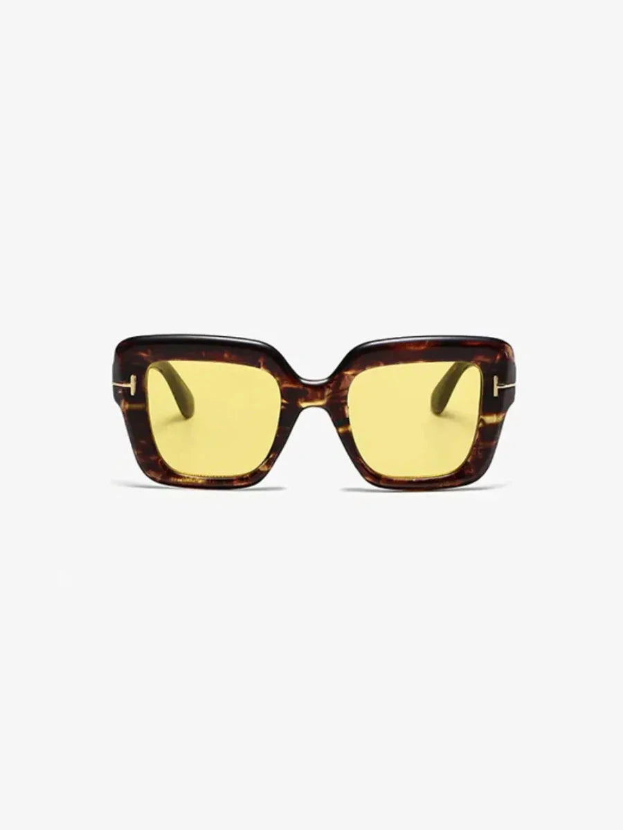 Polycarbonate Frame Square Sunglasses - Lustreve