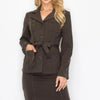 Power Play Ponte Blazer & Skirt Matching Set - Lustreve