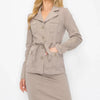 Power Play Ponte Blazer & Skirt Matching Set - Lustreve