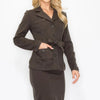Power Play Ponte Blazer & Skirt Matching Set - Lustreve