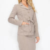 Power Play Ponte Blazer & Skirt Matching Set - Lustreve