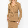 Power Play Ponte Blazer & Skirt Matching Set - Lustreve