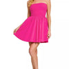 Pretty in Pink & Ready to Twirl Tube Mini Dress – Hot Pink - Lustreve