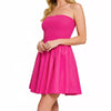 Pretty in Pink & Ready to Twirl Tube Mini Dress – Hot Pink - Lustreve