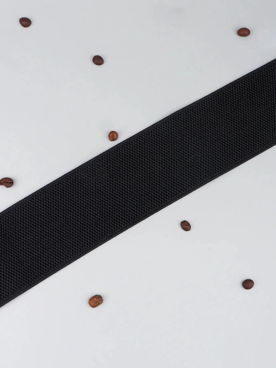 PU Elastic Wide Belt with Alloy Buckle - Lustreve