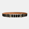 PU Leather Two Row Eyelet Belt - Lustreve