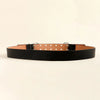 PU Leather Two Row Eyelet Belt - Lustreve