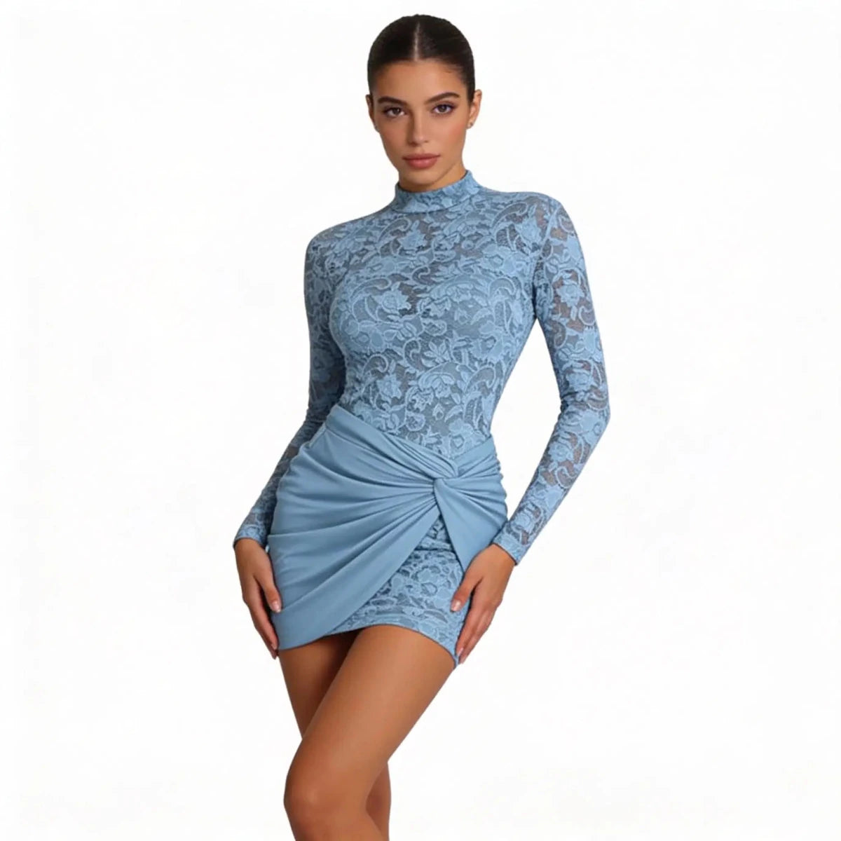 Pure Temptation Maeve Lace - Twist Mini Dress - Lustreve