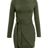 Quiet Storm Primrose Wrap - Tie Bodycon Mini Dress - Lustreve