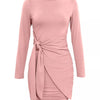 Quiet Storm Primrose Wrap - Tie Bodycon Mini Dress - Lustreve