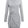 Quiet Storm Primrose Wrap - Tie Bodycon Mini Dress - Lustreve
