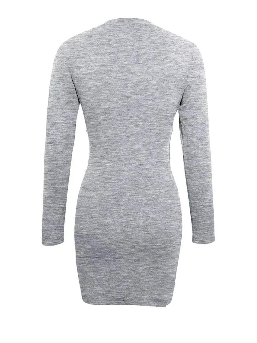 Quiet Storm Primrose Wrap - Tie Bodycon Mini Dress - Lustreve