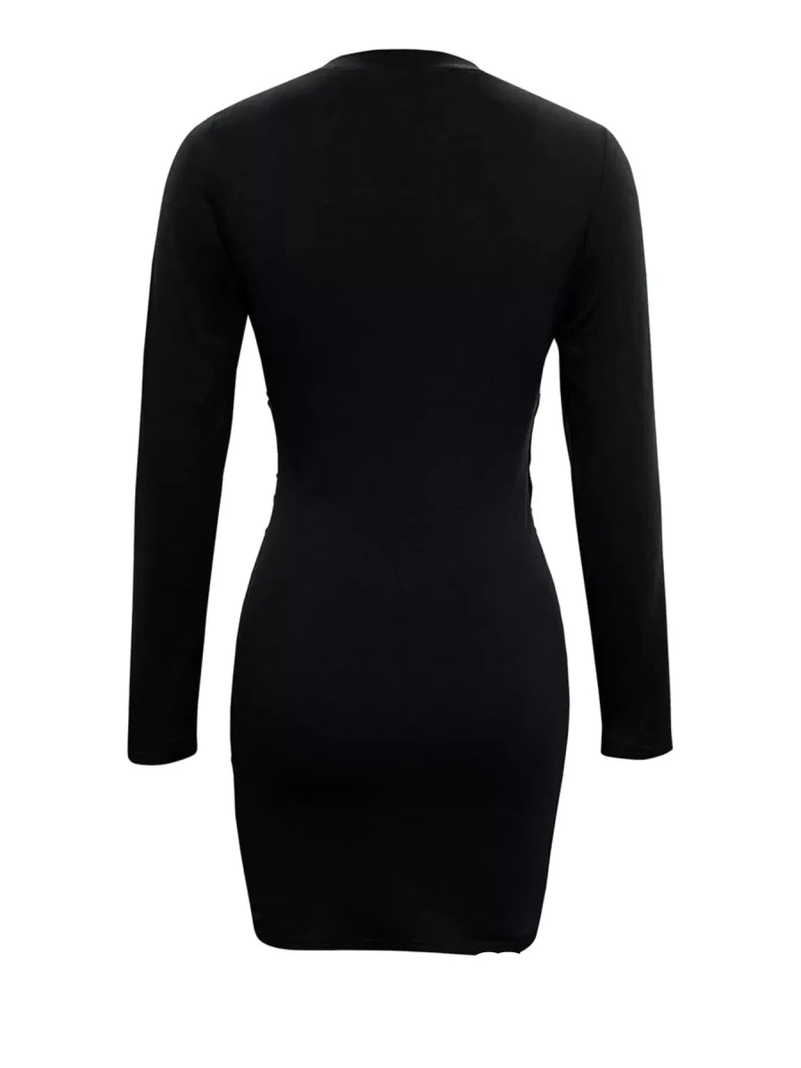 Quiet Storm Primrose Wrap - Tie Bodycon Mini Dress - Lustreve
