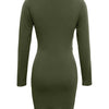 Quiet Storm Primrose Wrap - Tie Bodycon Mini Dress - Lustreve
