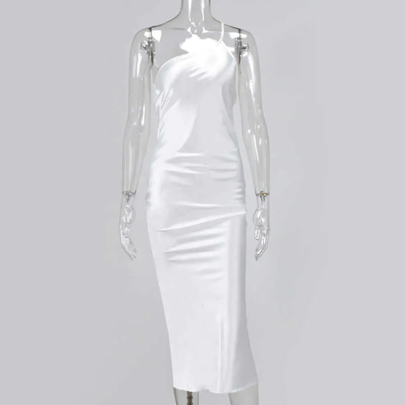 Bianca Dusk Satin Midikleid