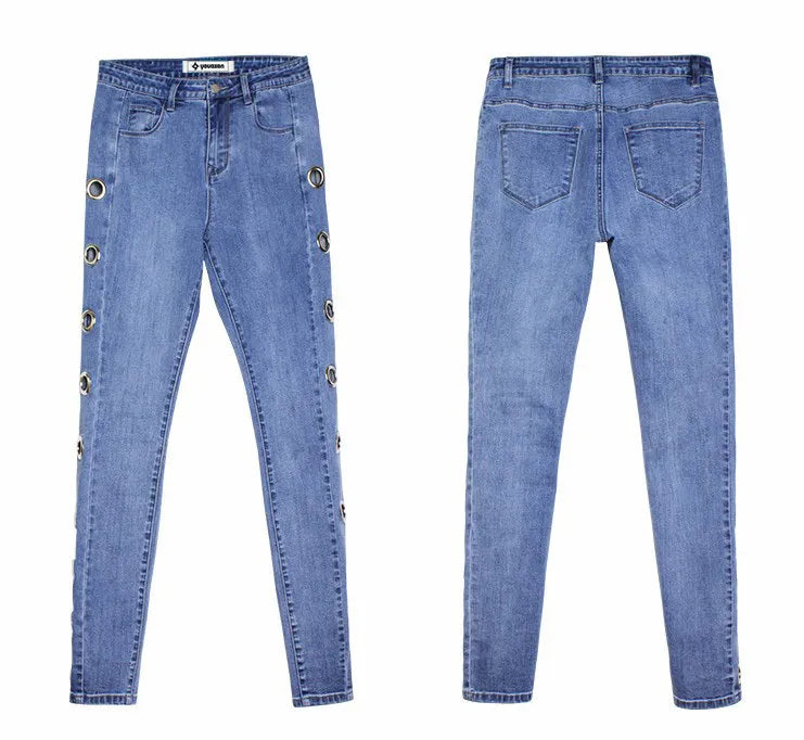 Pantalon en jean taille haute Reine des Anneaux