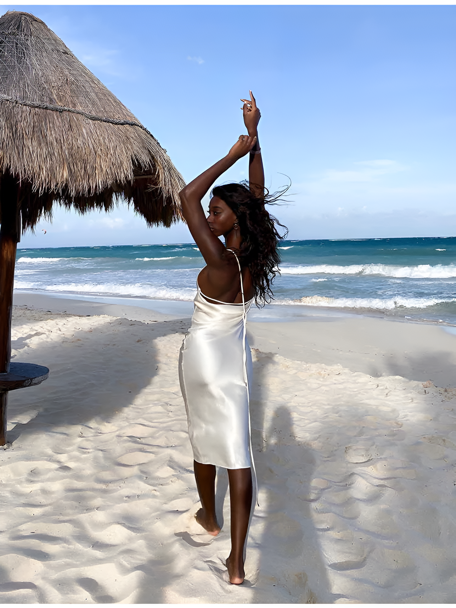 Bianca Dusk Satin Midikleid