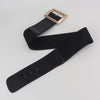 Rectangle Buckle Elastic Wide Belt - Lustreve