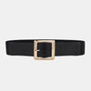 Rectangle Buckle Elastic Wide Belt - Lustreve
