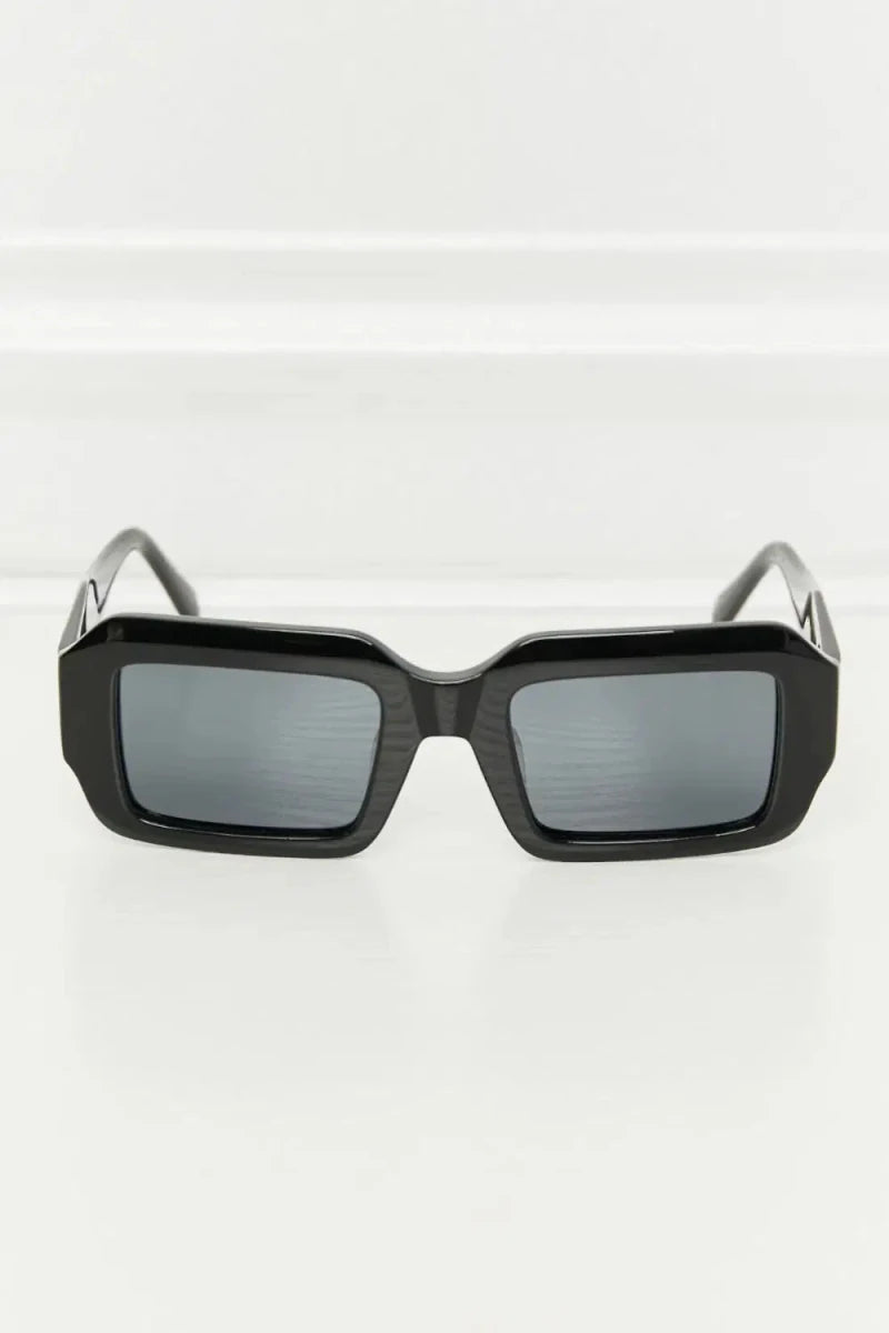Rectangle TAC Polarization Lens Full Rim Sunglasses - Lustreve