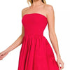 Red Hot & Ready Smocked Tube Mini Dress – Ruby - Lustreve
