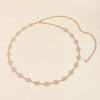 Rhinestone Decor Zinc Alloy Belt - Lustreve