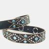 Rhinestone PU Leather Belt - Lustreve