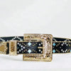 Rhinestone PU Leather Belt - Lustreve
