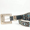 Rhinestone PU Leather Belt - Lustreve