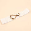 Ribbed Alloy Buckle Elastic Belt - Lustreve