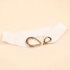 Ribbed Alloy Buckle Elastic Belt - Lustreve