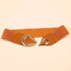 Ribbed Alloy Buckle Elastic Belt - Lustreve