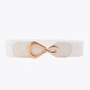 Ribbed Alloy Buckle Elastic Belt - Lustreve