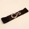 Ribbed Alloy Buckle Elastic Belt - Lustreve