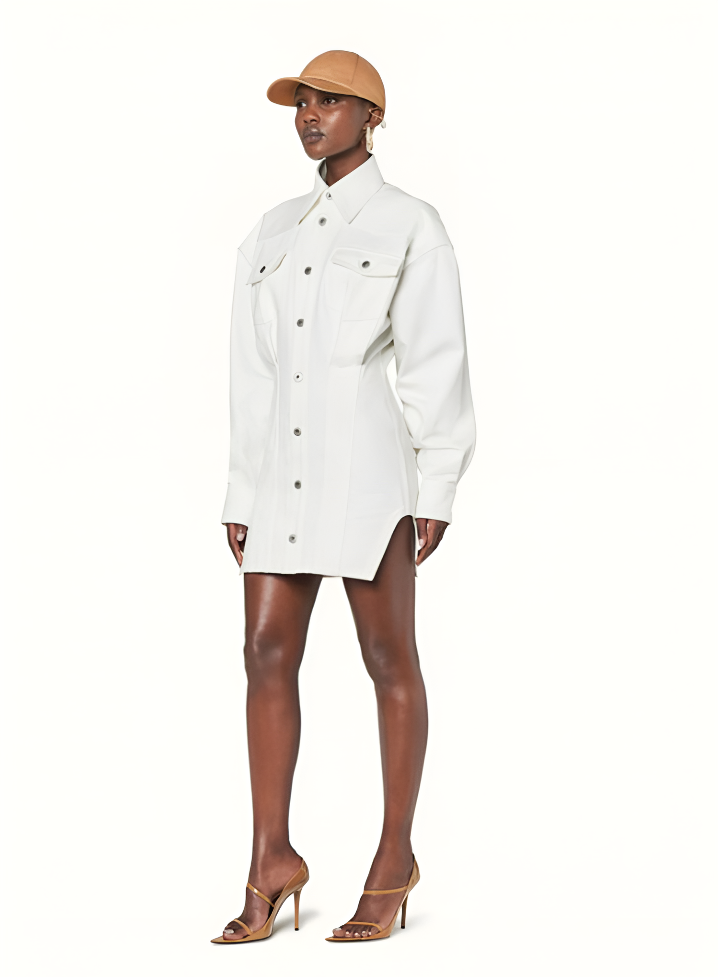 Aurelia Chic – Jeanshemdkleid mit Knopfleiste am Revers