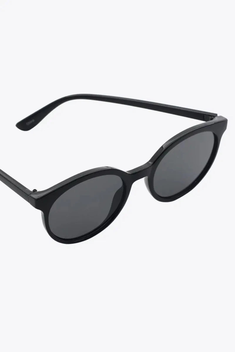 Round Full Rim Polycarbonate Frame Sunglasses - Lustreve