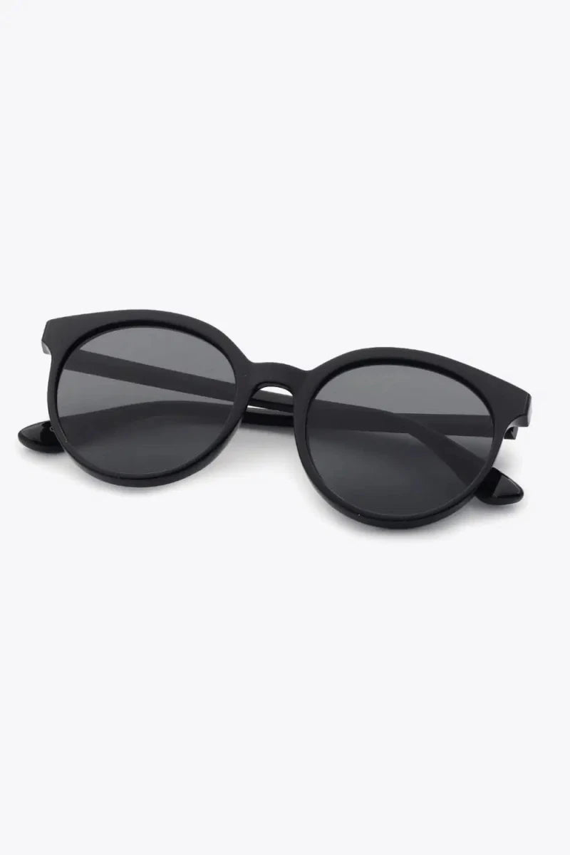Round Full Rim Polycarbonate Frame Sunglasses - Lustreve