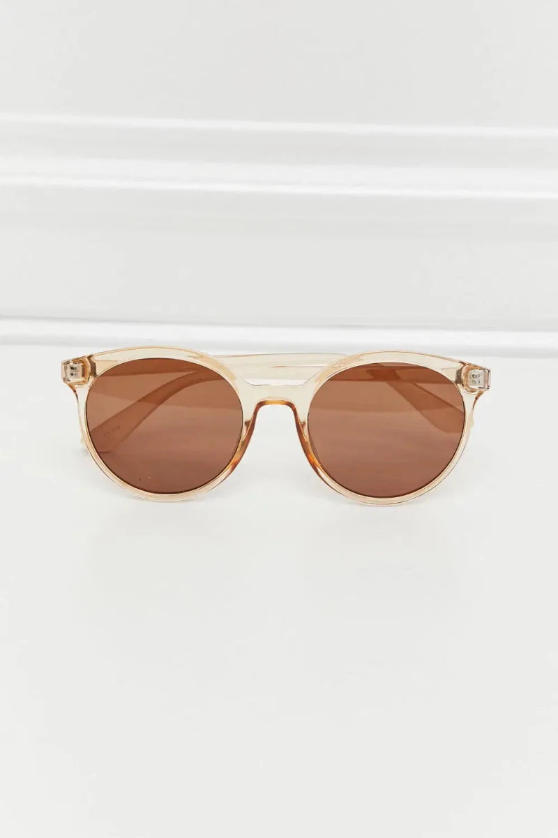 Round Full Rim Polycarbonate Frame Sunglasses - Lustreve